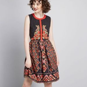 Modcloth floral dress sz x-small